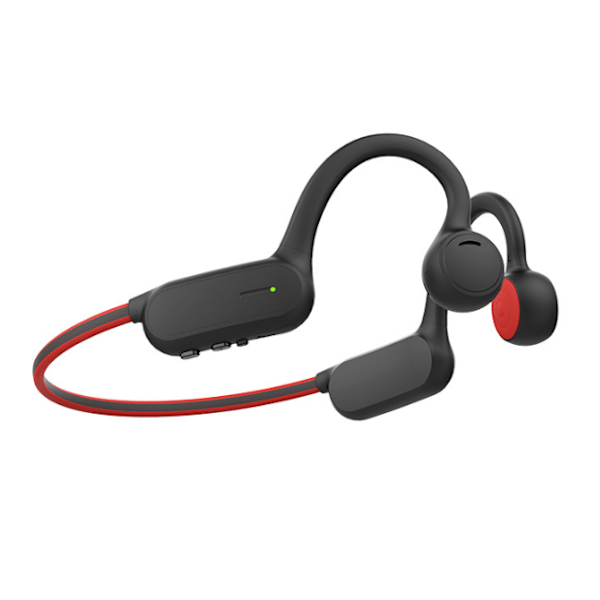 Vandtætte Bone Conduction 5.0 In-ear Bluetooth-hovedtelefoner (sort og rød)