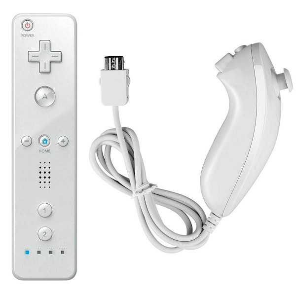 Klassisk spilfjernbetjening og Nunchuck Controller Sæt Combo