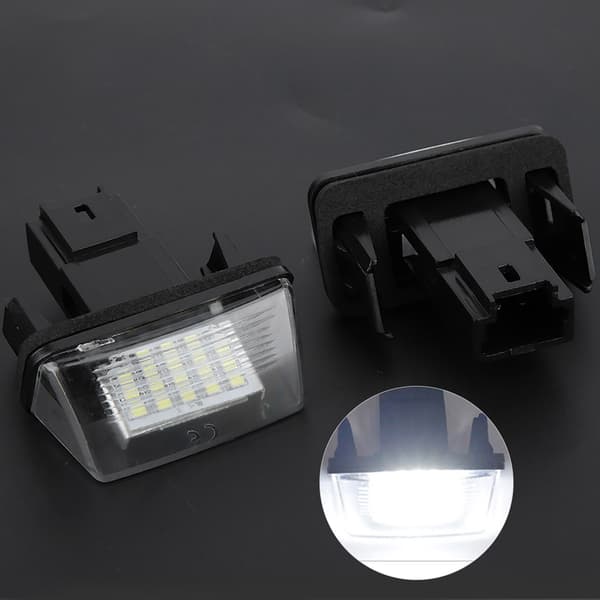 2. generations 18 LED venstre højre bilnummerpladelygte til Citroen C3 2002 2009