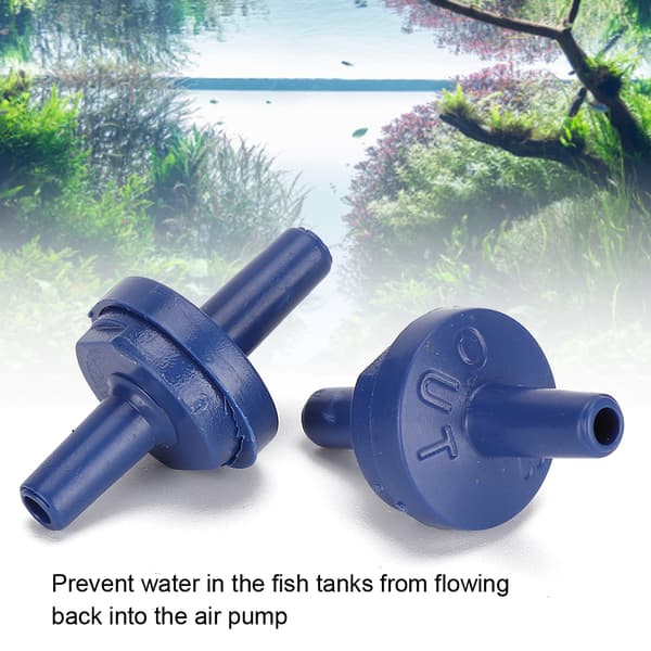 20 st Luftpump Backventil för Akvarium Tillbehör Blå