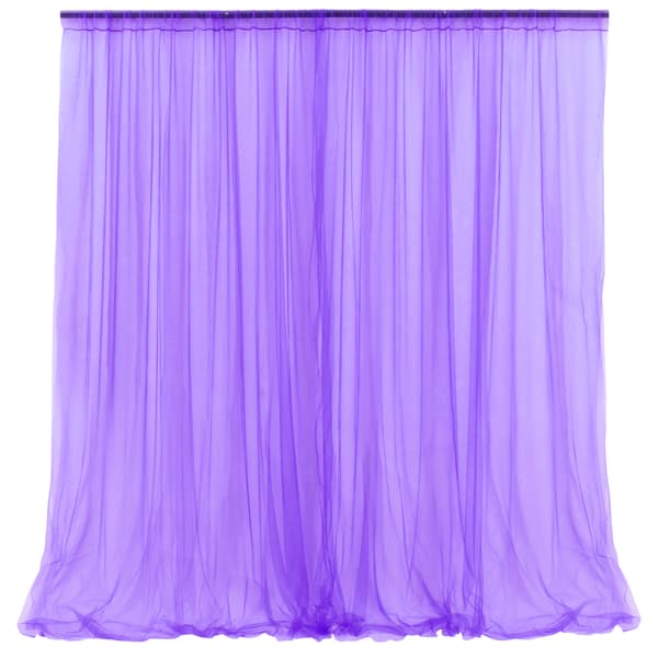 5x10ft Chiffon Mjuka Halvtransparenta Moderna Gardiner för Sovrum Vardagsrum Bröllop