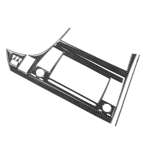 3 stk. Kulfiber GPS Display Panel Trim Klæbeinstallation Passer til Prius 2012‑2015 RHD