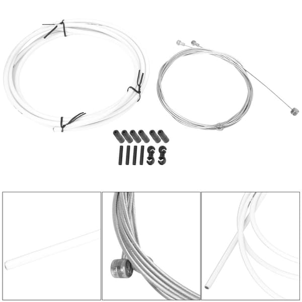 Cykel Gearskifte Kabel Wire Hus Sæt Hvide Cykeltilbehør