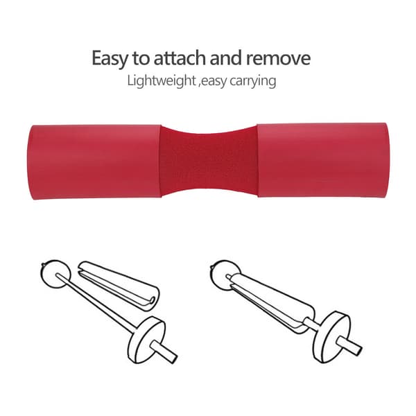 Röd tyngdlyftningsskivstång Squat Pad Nacke Axel Skyddsutrustning