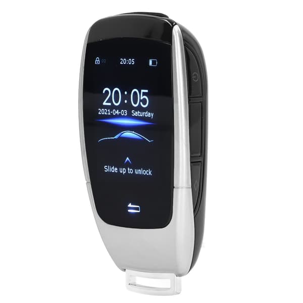 Universal TK900 LCD Smart Key Fjärrkontroll Nyckellös Start Stopp Motor Knapp Silver