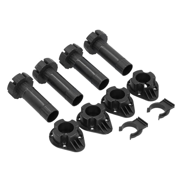 Justerbara ABS Skåpfötter 4-pack Svarta Möbelstödben