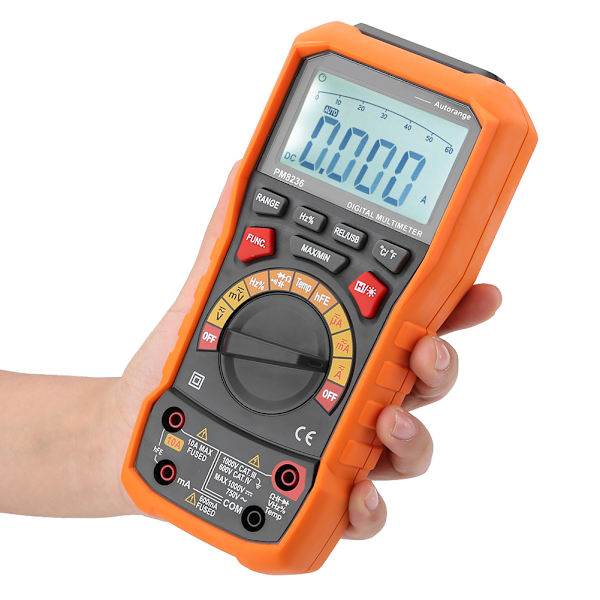 PeakMeter PM8236 Auto Range Digital Multimeter Temperatur Kapacitans Frekvens Tester