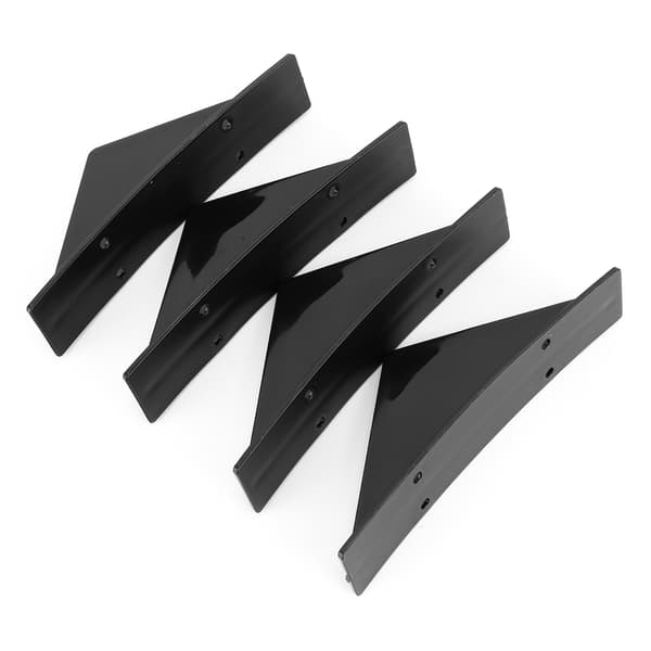 Glans Sort Hajfin Bagagerumsdiffusor Spoiler Kit med Monteringsskruer Universal