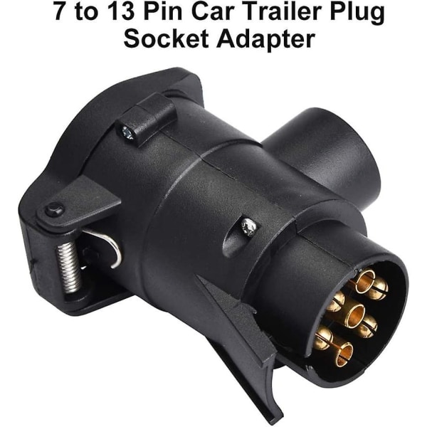 Dragadapter, 7 till 13-polig bilsläpkontakt Adapter Adapter för husvagnsdrag Dragkontakt 12v