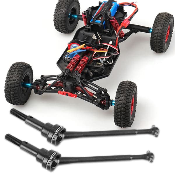 2 stk. forreste drivaksel til WLtoys 112 12423 RC bil Black0090BL