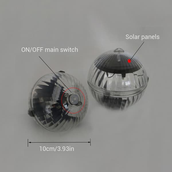 Farverig Solar Flydende Lampe til Pools Søer Haver