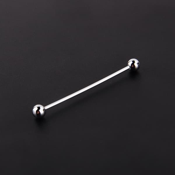 Herr Silverpläterad Stål Kragstift Slips Nål Klämma Brosch 6CM