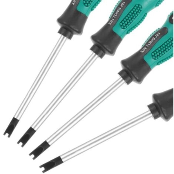 4st/ Set Skruvmejselbitar Skruvmejsel U Gaffel Magnetisk spårskruvmejsel CR-V Multi Hand