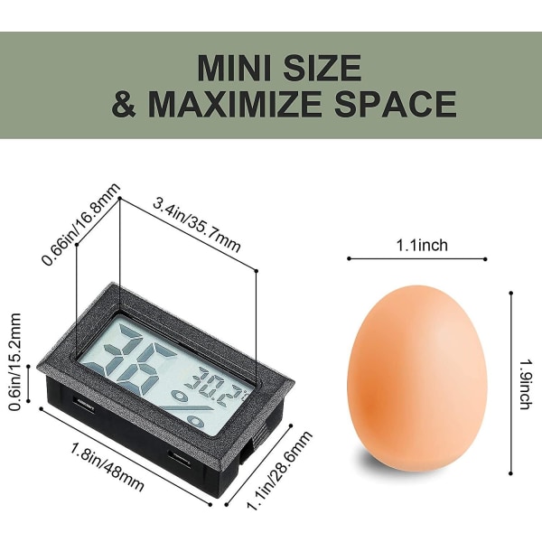 Mini LCD display termometer lämplig för inomhusbruk