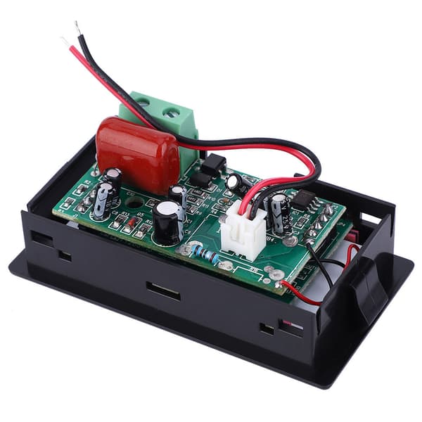 Dobbelt Display Voltmeter Amperemeter AC 80-300V 0-50A 0-100A med Strømtransformator Sort
