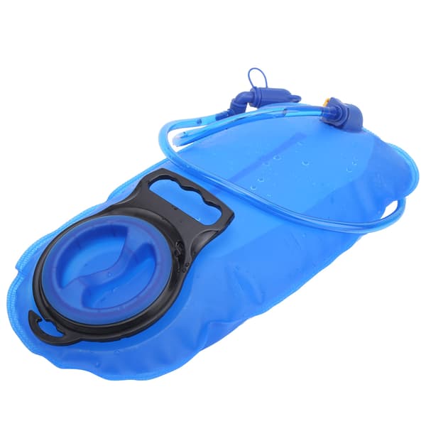 2L Utomhus Bärbar Vattenblåsa TPU PVC Dricksvattenpåse med Skala Dricksrör