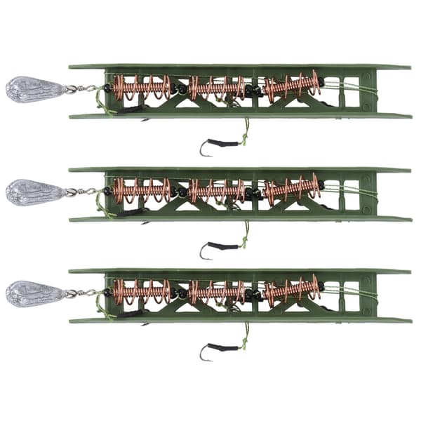 3 stk. 15g/0.5oz Fiskefoderbur Springholder med Blylod til Fisk Karpe