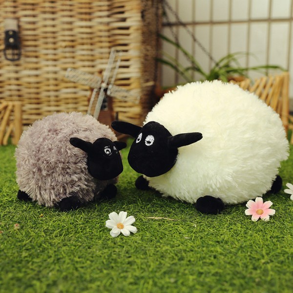 Sean the Sheep Plush Toy Ball Kudde Grey 25cm