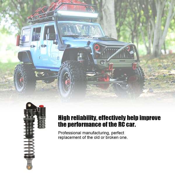 2 stk. støddæmpermodifikationstilbehørsdel, passer til Axial SCX10 1/10 RC Crawler Titanium Sort