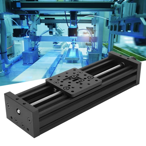 Lineær Leje Slide Aluminium Legering 3D Printer Graveringsmaskine Blyskrue 2mm Sort Sølv 250mm
