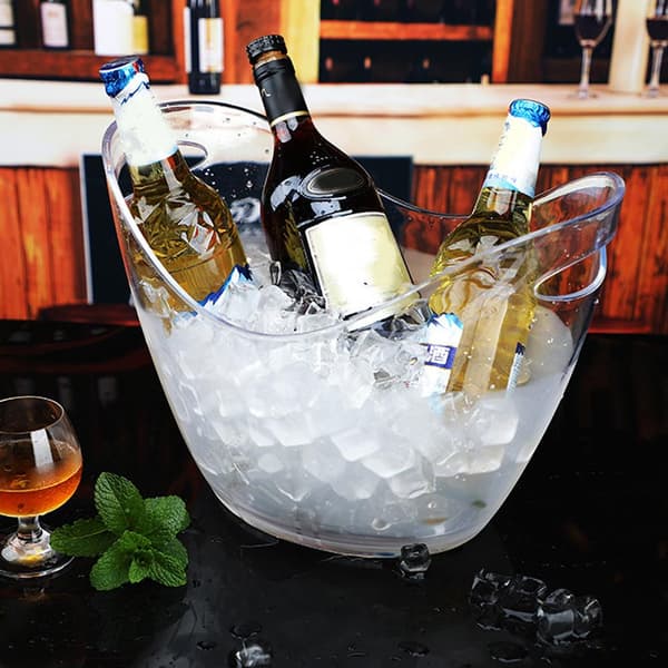 4L Klar Plastik Ispand til Vin Champagne Ølflasker