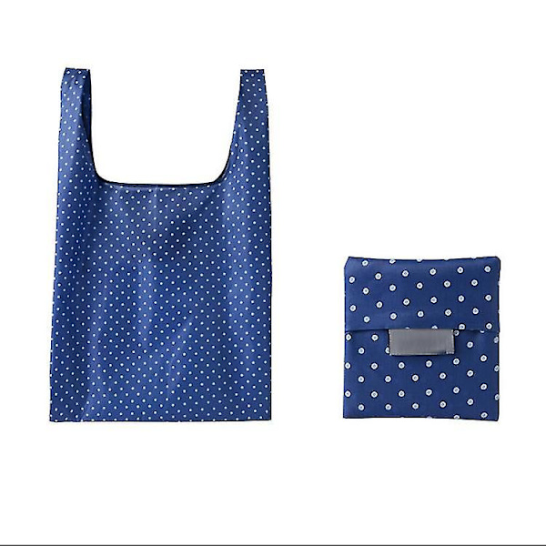 Sammenfoldelig indkøbstaske Dark blue dots