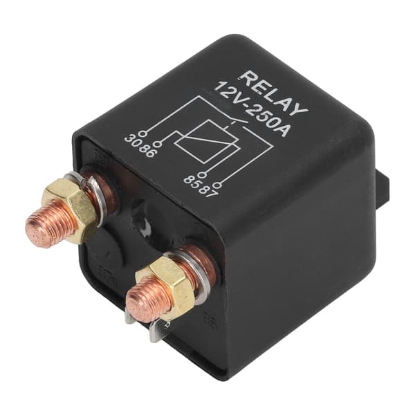 Høj Startkraft 250A 12V Bil Starter Relæ Normalt Åben 4 Ben Rustfrit Stål Messing Spole
