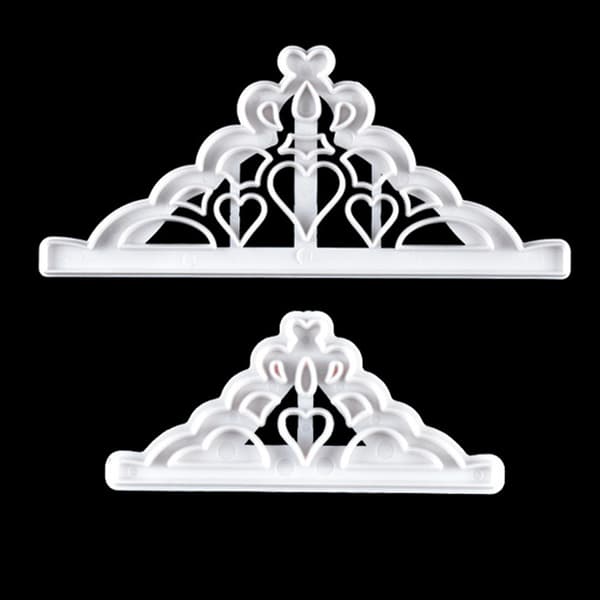 2-delt kroneformsett Prinsesse Tiara Kake Dekorering Form for DIY Bursdagsfest