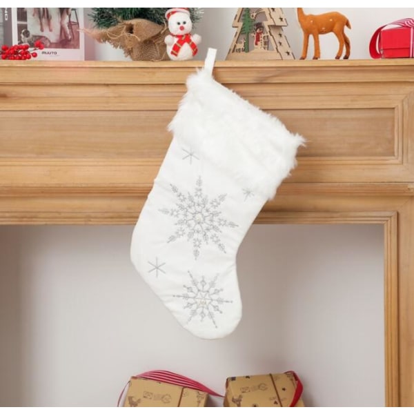 Juldekorationer Julgran Snöflingor Plyschstrumpor B