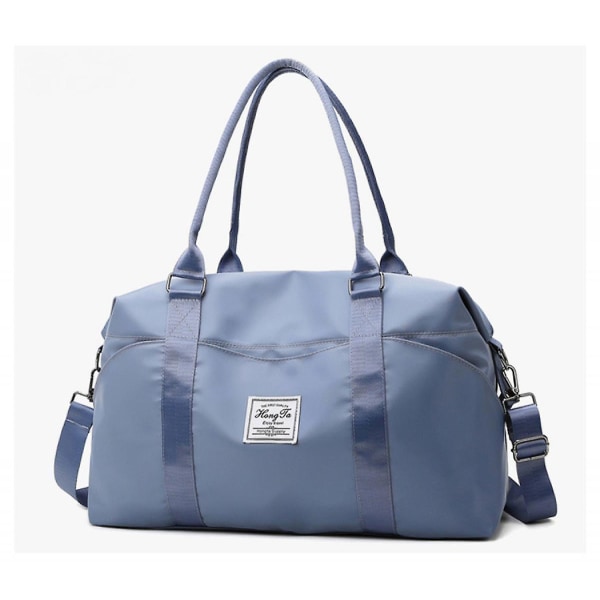 Resväska Dammtät nylon med stor kapacitet, torr våtseparation, väska för kvinnor (mörkblå)