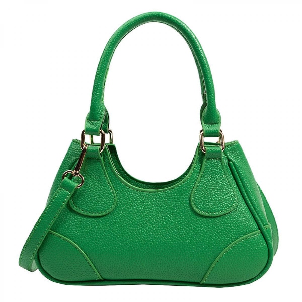 Yksinkertainen tyylikäs naisten naisten pieni olkalaukku Pure Color Sling käsilaukut kallistettu olkalaukku, vihreä