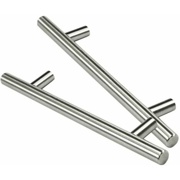 10x 128mm rostfritt stål T Bar Kökshandtag, Ø12mm Skåpdörr Bar Handtag med skruvar
