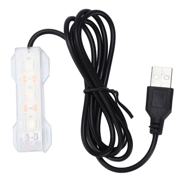 USB-driven akvarium LED-lampa röd plastfiskbehållare för vattenväxter