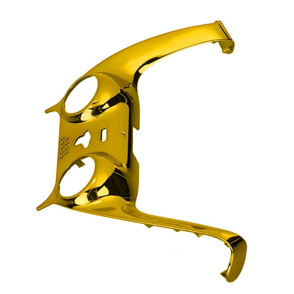 PS5 Controller Frontplatta DIY Ersättningsklämma Dekorationsaccessoar med Guld Joystickskydd