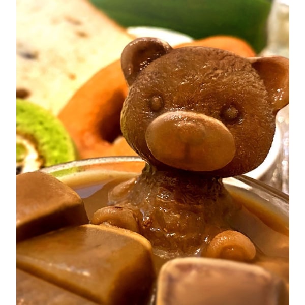Suloinen punainen mesh karhu mold silikoni Frozen maito karhu kahvi tee jääpallo mold sorbetti jääristikko artefakti (iso karhu mold),