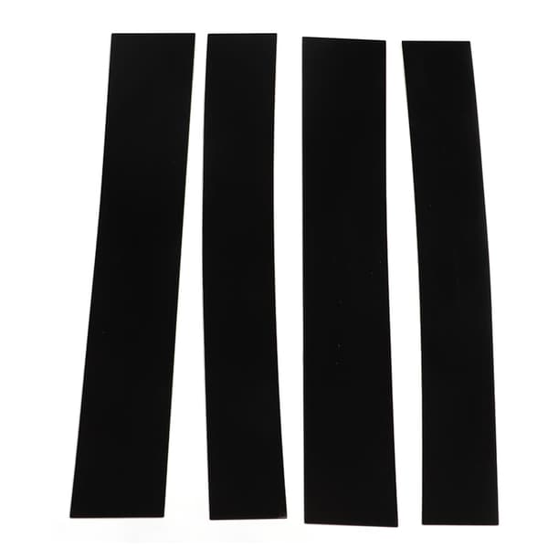 4D Style Pillar Post Trim Blank Sort Spejl Overflade Støbt Mærkat Udskiftning til Escalade 2007 2014
