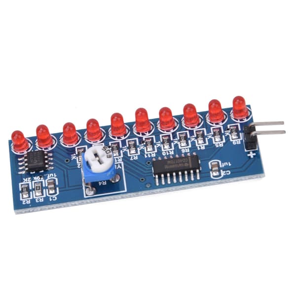 NE555 CD4017 LED Chaser Vandstrømslysmodul DIY Elektronisk Kredsløbssæt 2 stk