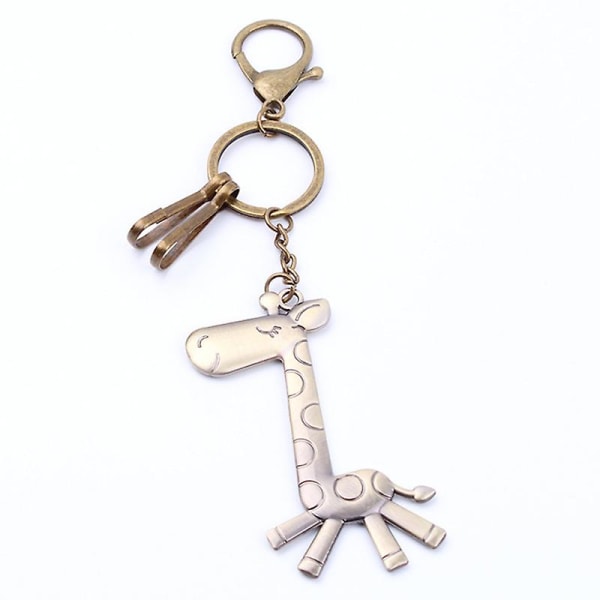1 kpl avaimenperä söpö sarjakuva kirahviseos Retro Luova avaimenperä Avaimenperä Koristeet Avainriipus käsilaukun kukkaron koristeluun