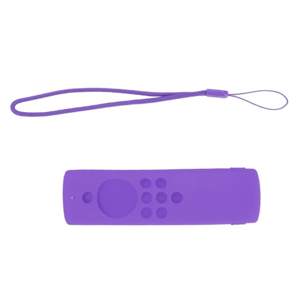 Vaskbart Støtsikkert Fjernkontroll Silikondeksel for Fire TV Stick Lite Lilla