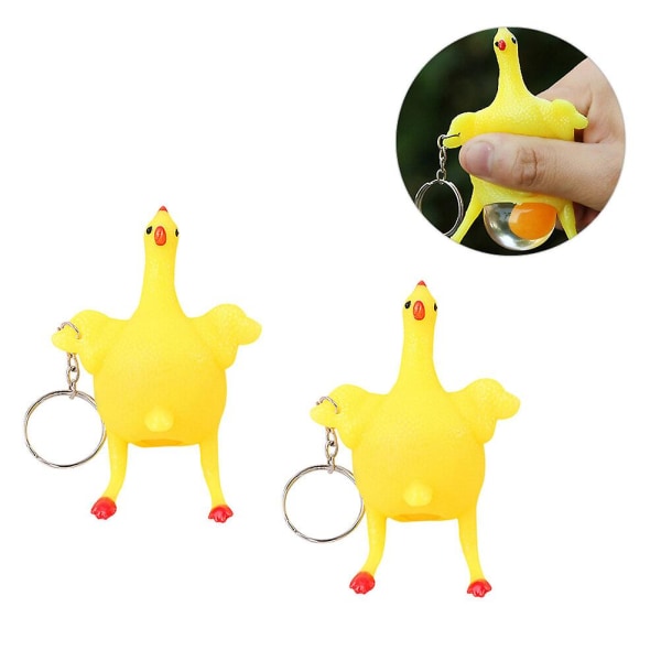 10 st Weird Chicken Key Chain Prank Tools For Trick Pressure Reliese