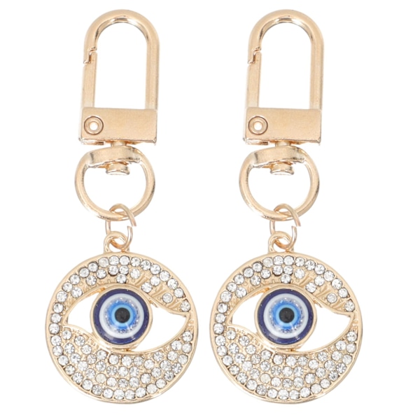 2 stk. Evil Eye Nøgleringe Blue Eye Nøgleringe Instrument Taske Vedhæng Dekorative Nøgleringe