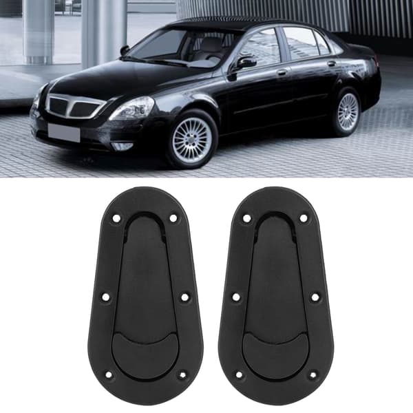 Universal Karbonfiber Racing Bilhettehette Låssett Omgjort Svart