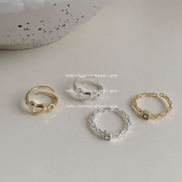 Ring Metallic Element Geometri Stud Girls&#39; Fashion Jewelry Ac1994