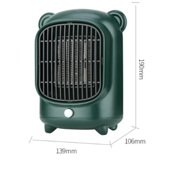 Mini Ceramic Radiator 500 W - Kompakt rumvarmer til kontor, soveværelse, stue