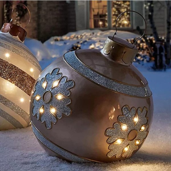 juledekorationsballoner (guld, snefnug)