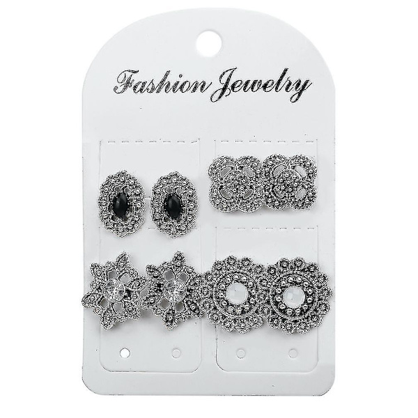 4st öronproppar Set Opal Flower Ear Studs För Bröllop