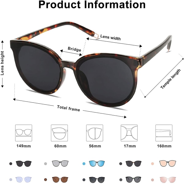 Overdimensionerede runde modesolbriller Vintage Tone Bean Flower Frame Grey Piece