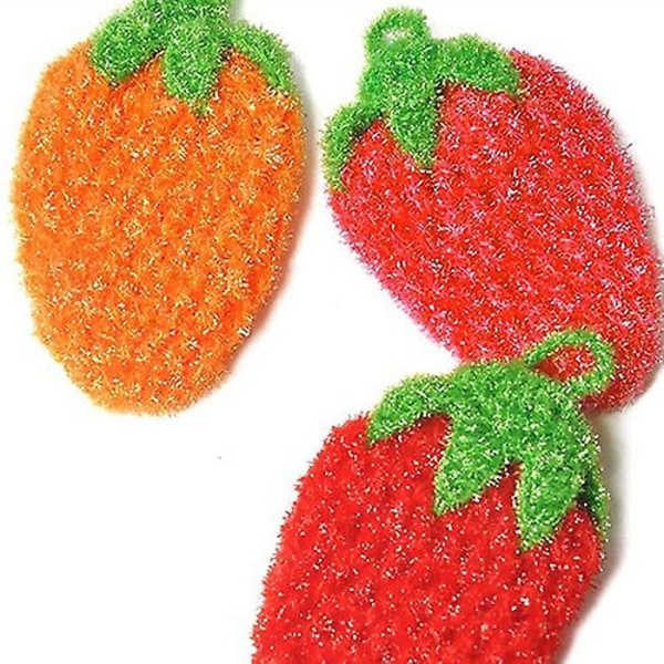 2 X Super Absorberende Frugt Design Jordbær Form Køkken Opvask Håndklædeklud