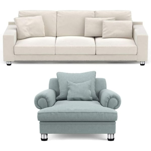 Fortykkede sofaben i børstet rustfrit stål Justerbare møbelfødder (4 stk 50*100 mm fortykket (ABS base)) holdbart