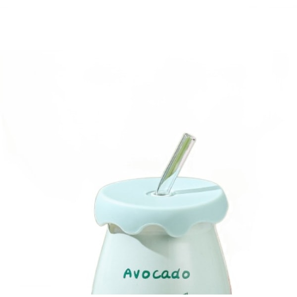 Mælkekop frugt mælk te kop husholdnings keramisk kop halm kop par kop (sake flaske plus (avocado))